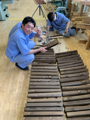 郡高ベンチ改修作業3